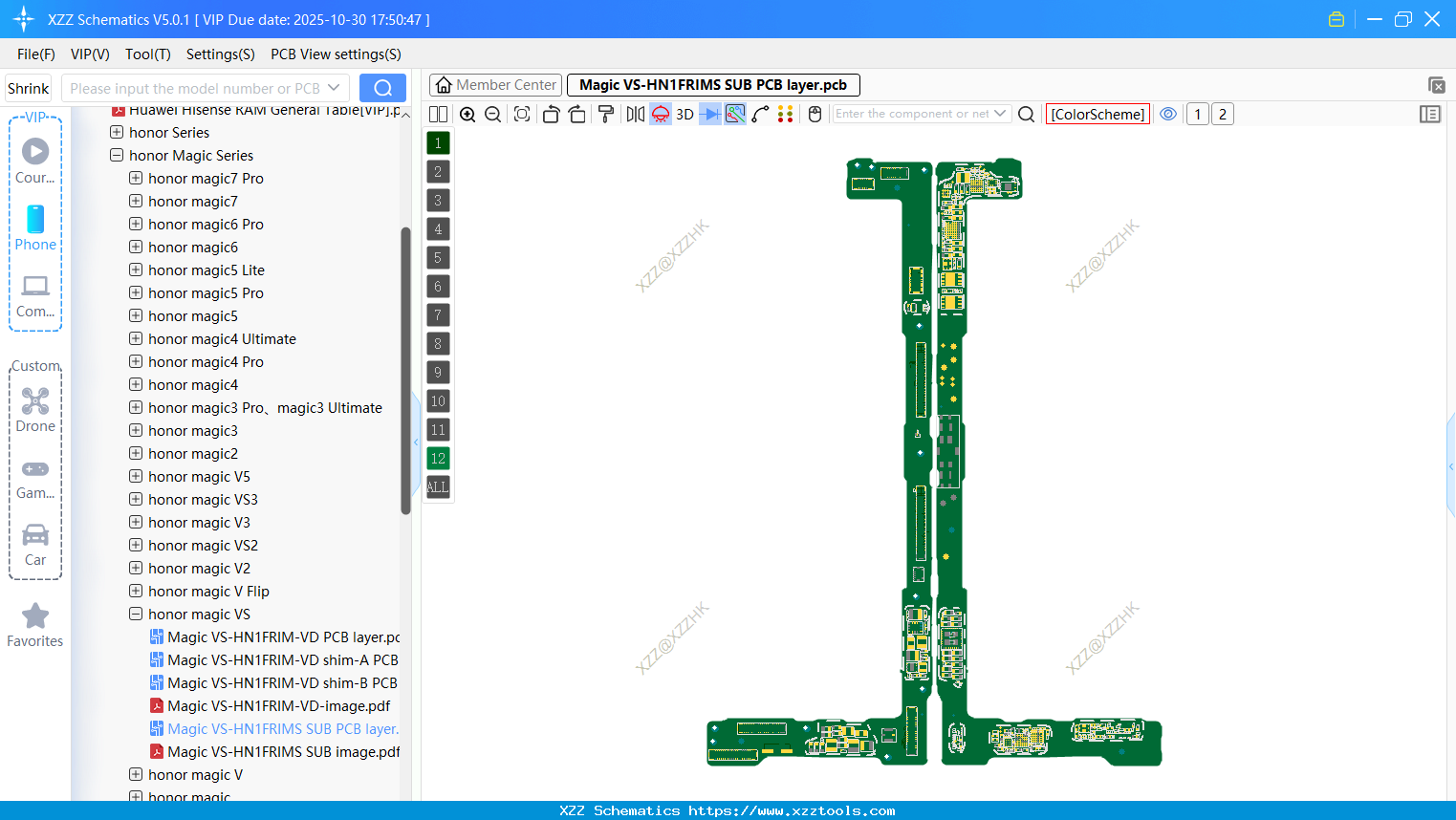 Magic VS-HN1FRIMS SUB PCB Layer